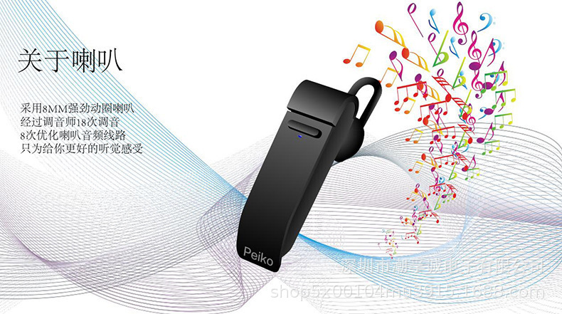 Peiko Smart Wireless Bluetooth Translation Headset, Real-Time Voice Translator Business Earbud with Mic for Travel, Sports and Meetings